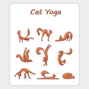 Cat Yoga Magnet